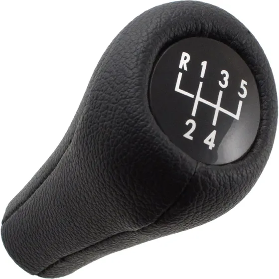 BMW E34 E36 E38 E39 E46 E60 Gearstangsknop i sort læder (5-gear)