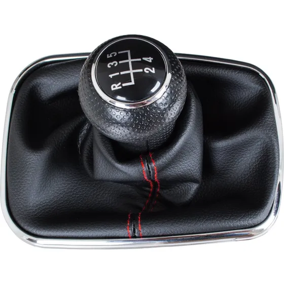 VW Golf IV & Bora Gearstangsknop + Manchet med Rødt Gevind