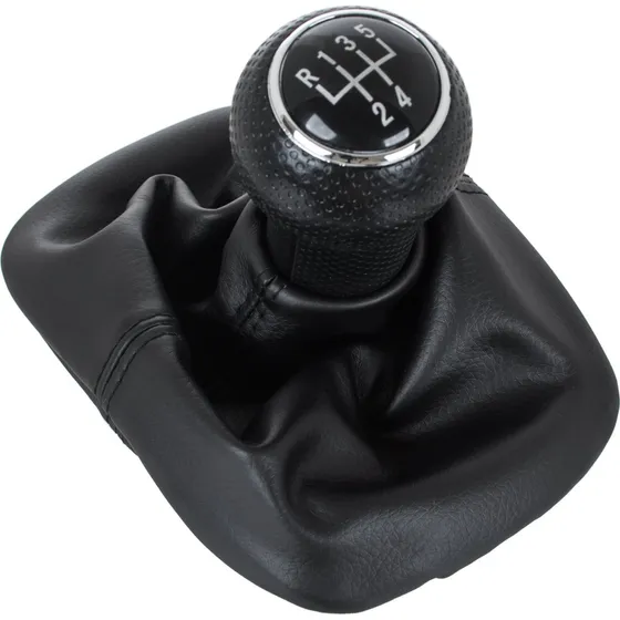 VW Golf IV & Bora Gearstangsknop sort med manchet + 12mm hul