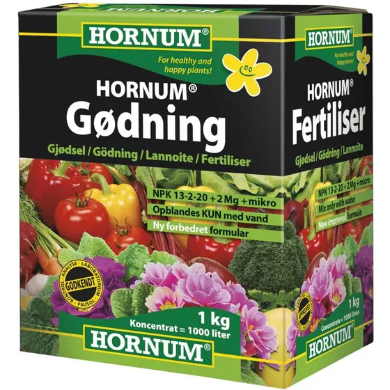 HORNUM Gødning til opblanding 1 kg (15-5-20)