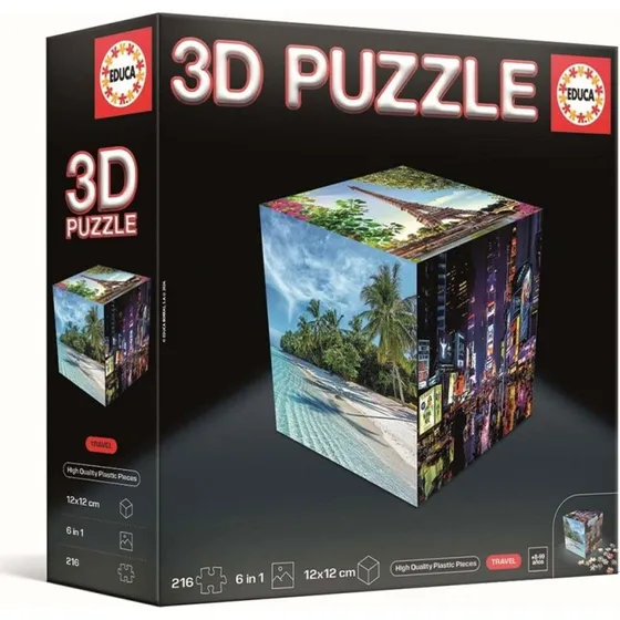 Educa Cube Rejse 3D Puzzle – 216 brikker