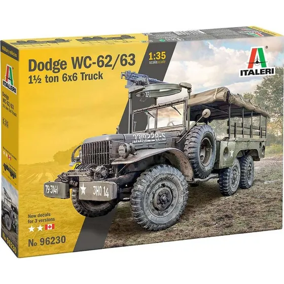 Italeri 96230 Dodge WC-62/63 1.5 Ton 6x6 Lastbil Model 1:35