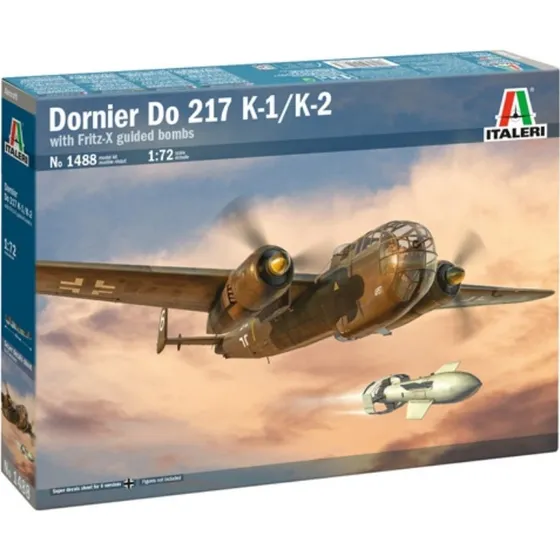 Italeri 1:72 Dornier Do-217 K1/K2 med Fritz-X guidede bomber