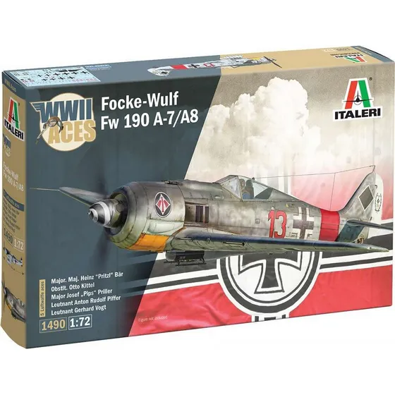Italeri 1490 Focke-Wulf 190 A-7/A-8 Modelfly Byggesæt 1:72