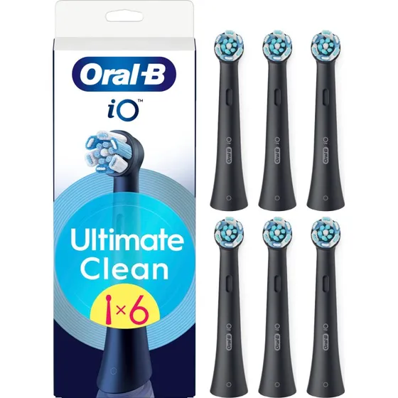 Oral‑B iO Ultimate Clean børstehoveder, 6 stk - Sort
