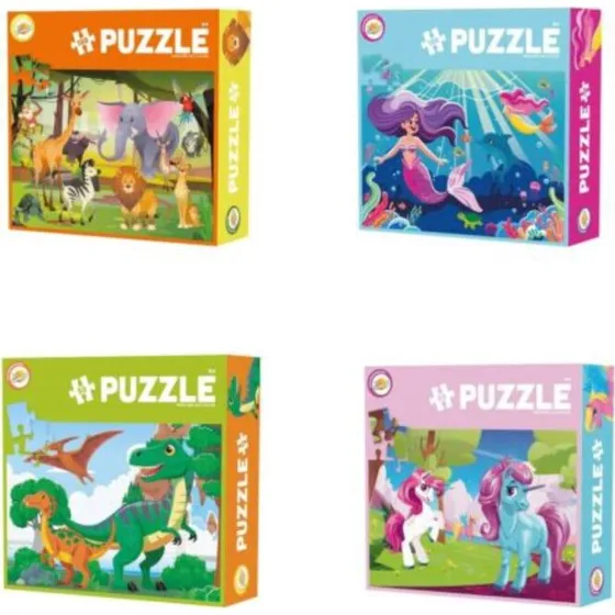 Puslespil 50/100 brikker - Assorterede motiver