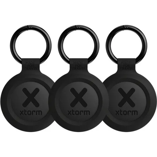Xtorm TravelTag 3-pak – Charcoal Black (iOS & Android)