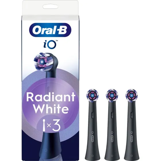 Oral-B iO Radiant White børstehoveder Black 3 stk