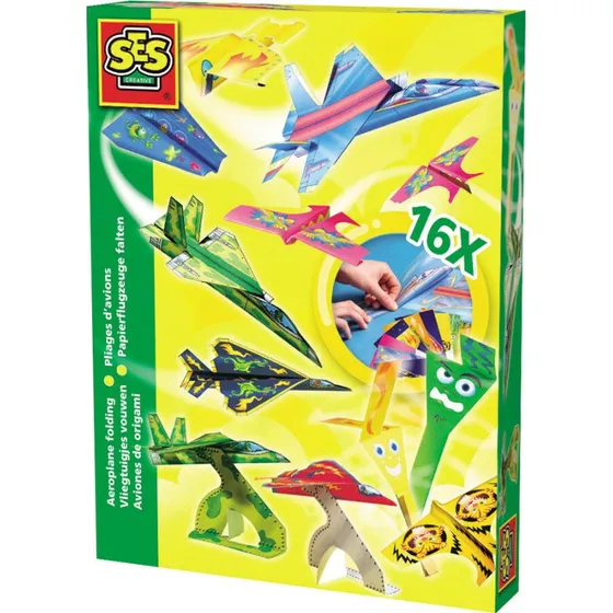 SES Creative Fold-og-Fly: 16 Origami Fly med Klistermærker