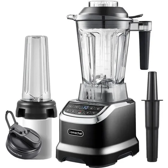AMZCHEF ZM5003-BK Blender - 1800W, 1.85L, Sort