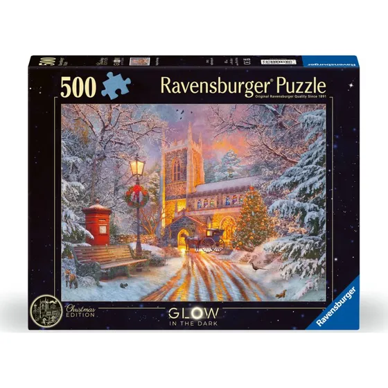 Ravensburger Magisk Jul 500 brikker - Glow in the Dark