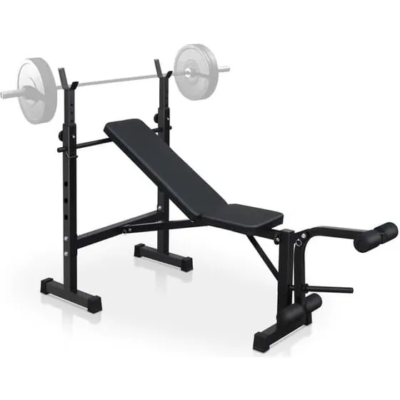 Olympisk vægtbænk med squat-rack til hjemmetræning