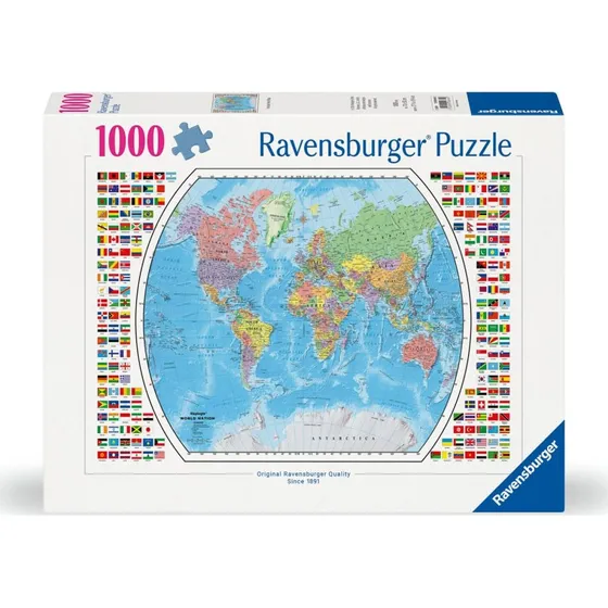 Ravensburger Political World Map – 1000 brikker