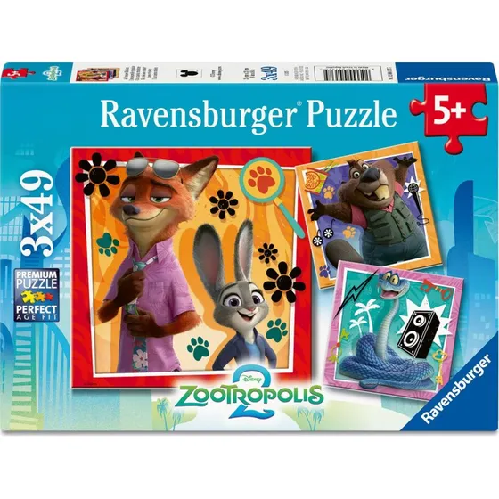 Ravensburger Zootropolis 3x49 brikker – 3 puslespil