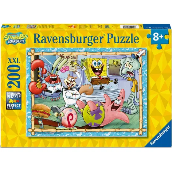 Ravensburger Puslespil: Svampebob - New Adventures, 200 brikker