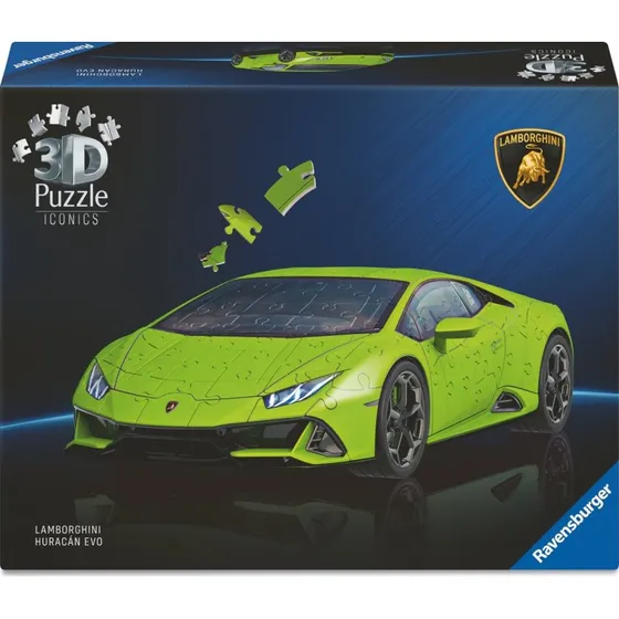 Ravensburger 3D-puslespil Lamborghini Huracán EVO Verde 108 brikker