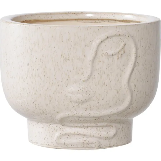 Urtepotte i beige keramik Ø15x12 cm