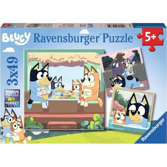 Ravensburger Bluey 3x49 brikker - Puslespil sæt
