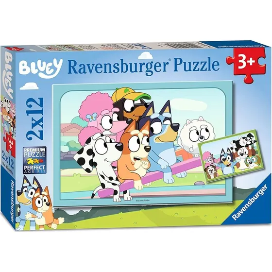 Ravensburger Bluey 2 x 12 brikker - Børnepuslespil