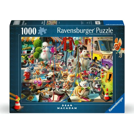 Ravensburger Puslespil 1000 brikker – Hundelufteren