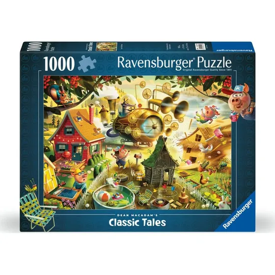 Ravensburger Puslespil 'Look Out Little Pigs' – 1000 brikker