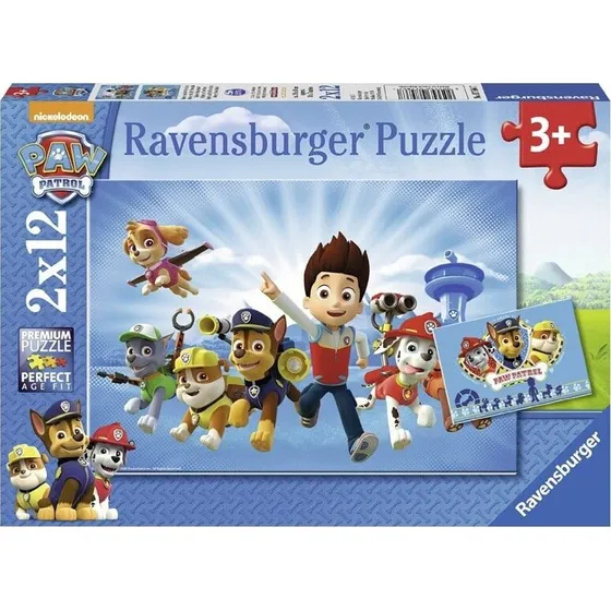 Ravensburger Paw Patrol puslespil 2x12 brikker – 3 år