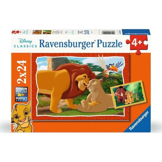 Ravensburger Løvernes Konge Puslespil 2x24 brikker
