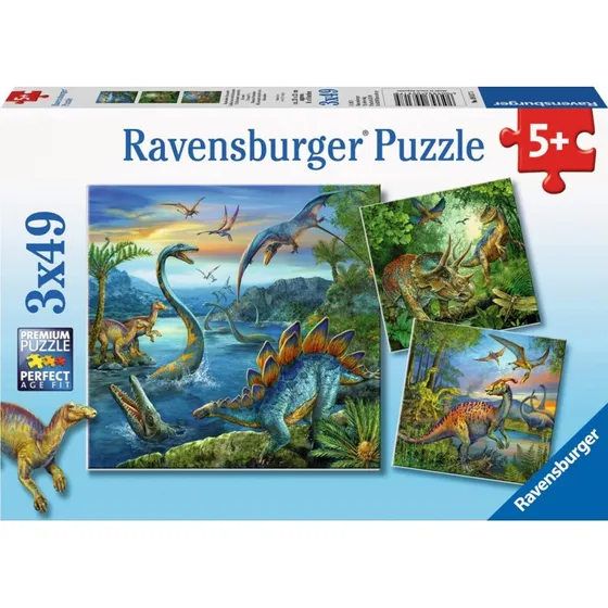 Ravensburger Dinosaur Puslespil 3x49 brikker