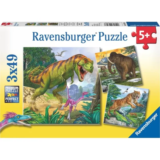 Ravensburger Puslespil 3x49 – Urtidens Herskere