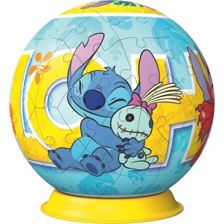 Ravensburger 3D Puzzle Ball – Disney Stitch, 72 brikker