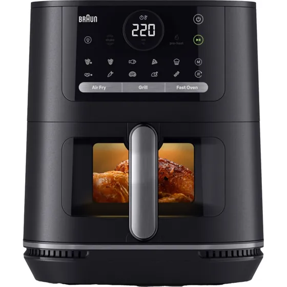 Braun HF5075IBK MultiFry 5 Airfryer, 6 liter, sort