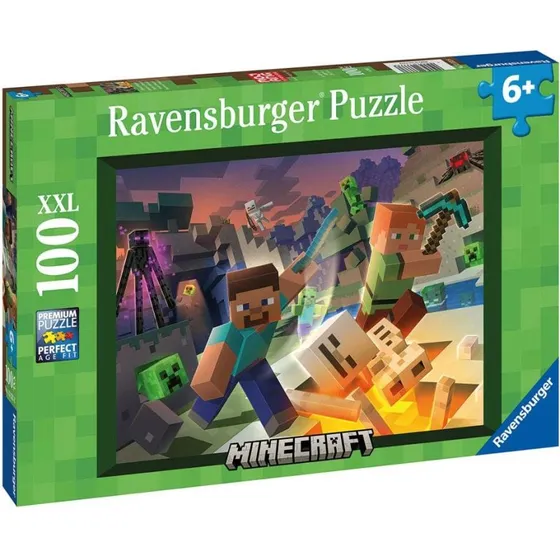 Ravensburger Monster Minecraft Puslespil XXL, 100 brikker