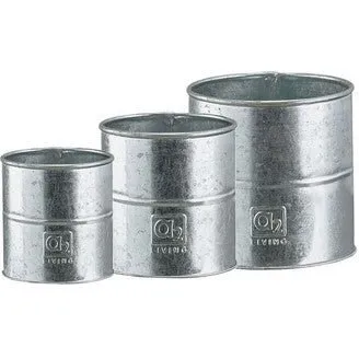 A2 Living galvaniserede urtepotter sæt, 3 stk Ø8/10/12 cm