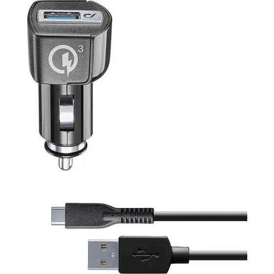 Cellularline Biloplader 15W til Huawei inkl. USB-C kabel