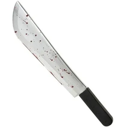 Halloween Blodig machete 54 cm (plastik)