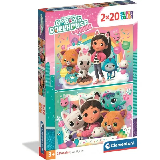 Clementoni Gabby's Dollhouse Puslespil 2x20 brikker