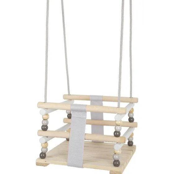 Skandi træ babygynge – semi-lukket, sikker & minimalistisk