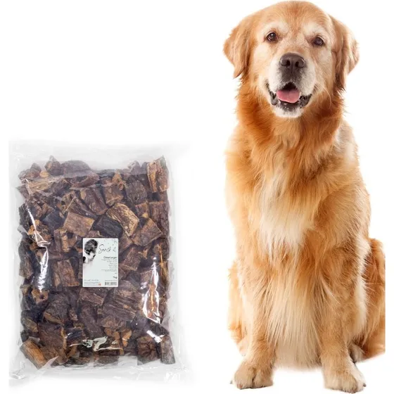Snack'it Okse-lunger hundesnack 1kg