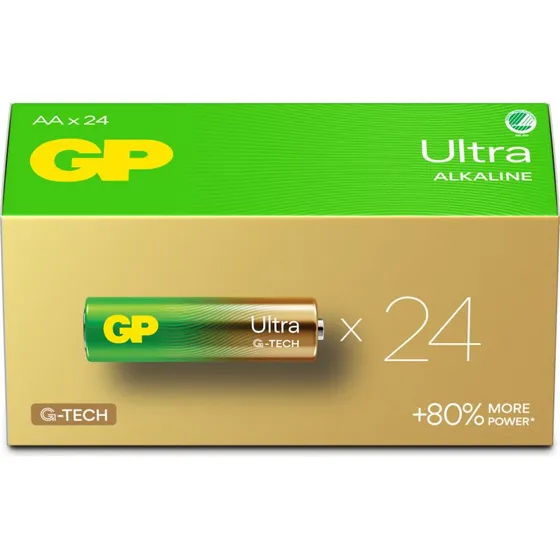 GP Ultra Alkaline AA (LR06) batterier 24 stk