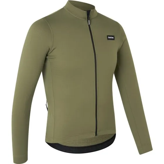 GripGrab EXPLR Merinotech Thermal Cykeltrøje - Olive Green