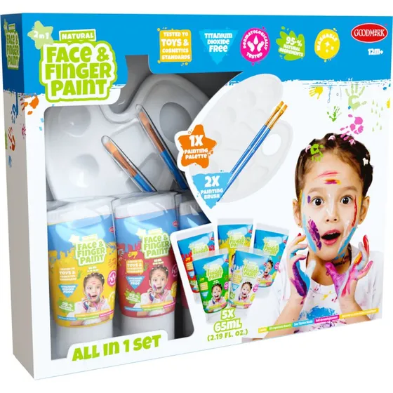 Naturlig Ansigts- & Fingermaling All-in-1 Sæt
