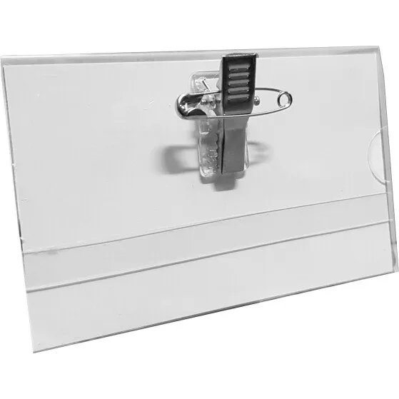 Kongresmærke 57x90 mm med klemme og nål