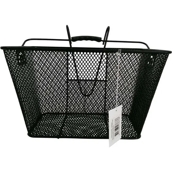 Bike Attitude Frontkurv med kroge, sort - 38 x 26 x 23 cm