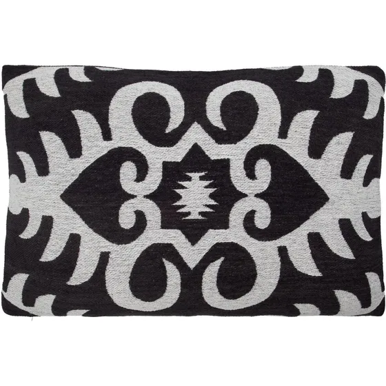 House Doctor Amici Pudebetræk 60x40 cm Sort Ikat Bomuld