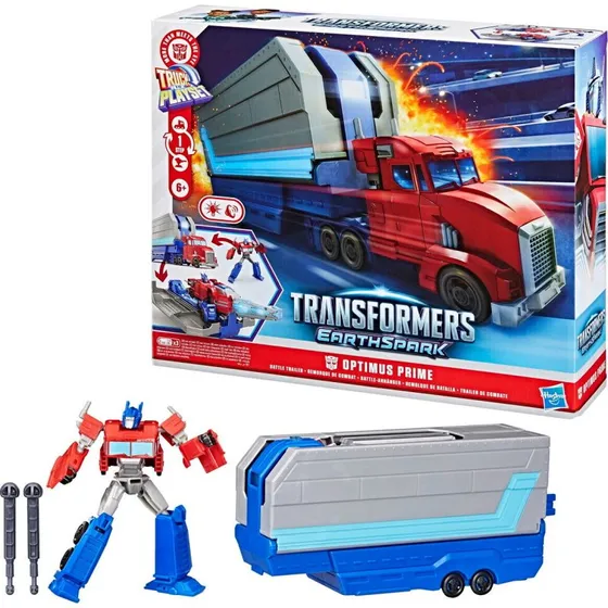 Transformers EarthSpark Optimus Prime Battle Trailer 12,5 cm