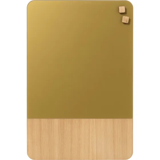 Mat glas guld/Egefiner Magnetisk tavle 40 x 60 cm