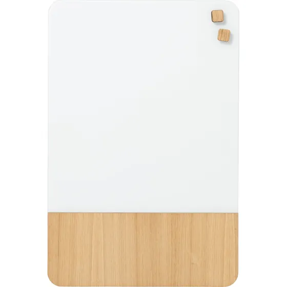 Magnetisk tavle 40x60 cm i mat glas og egefiner