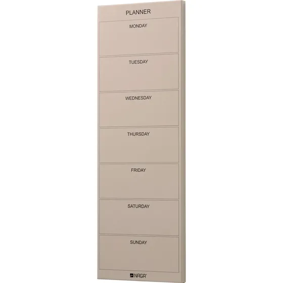 Magnetisk ugeplan tavle 20 x 60 cm - Brun Engelsk