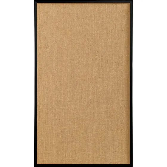 Hessian opslagstavle med sort ramme, 100 x 60 cm