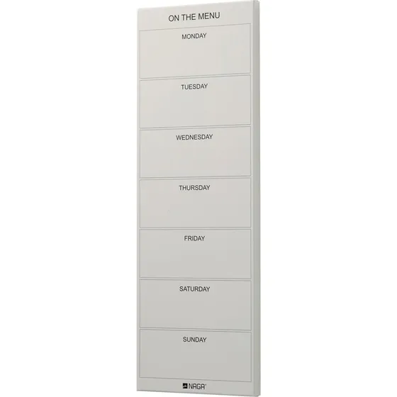 Magnetisk madplan tavle 20 x 60 cm - Beige Engelsk
